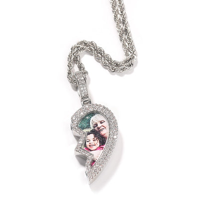 "Piece of My Heart" Magnetic Photo Pendant Necklace