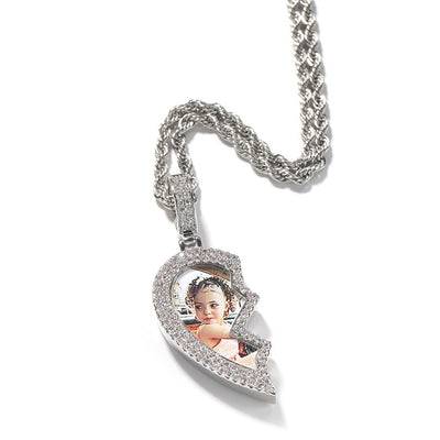 "Piece of My Heart" Magnetic Photo Pendant Necklace