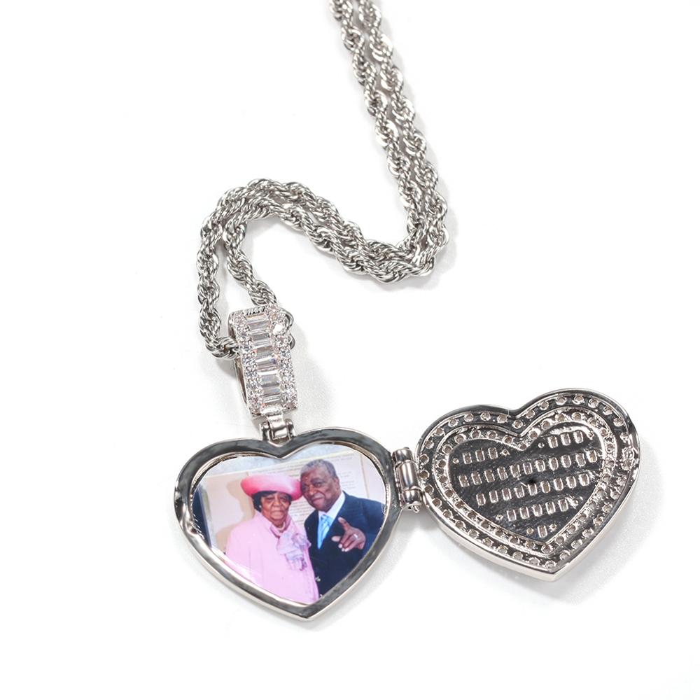 Heart Shape Custom Photo Locket Necklace