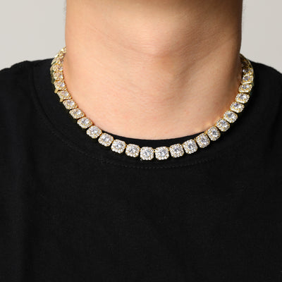Clustered Tennis Necklace