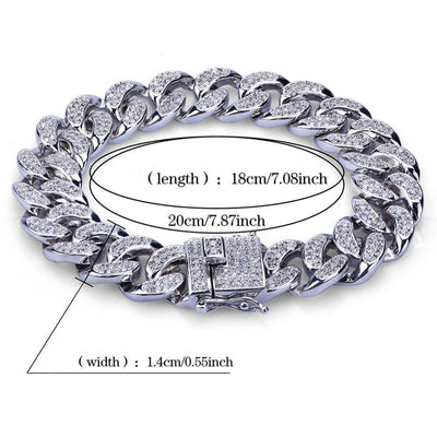 Cuban Cubic Zircon Bracelet