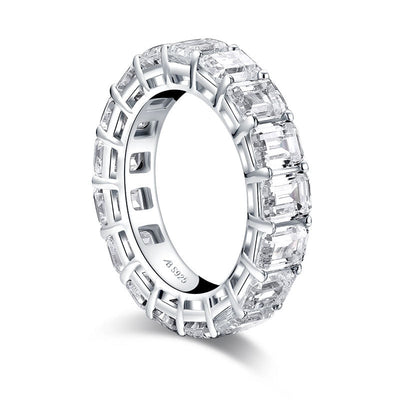 The Lover's Emerald Cut Eternity Band