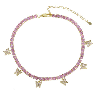 Heart Arrow Tennis Chain Necklace