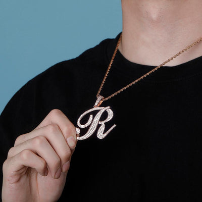 Ice Me Out Initial Pendant Necklace