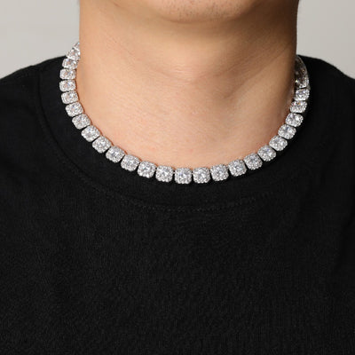 Clustered Tennis Necklace
