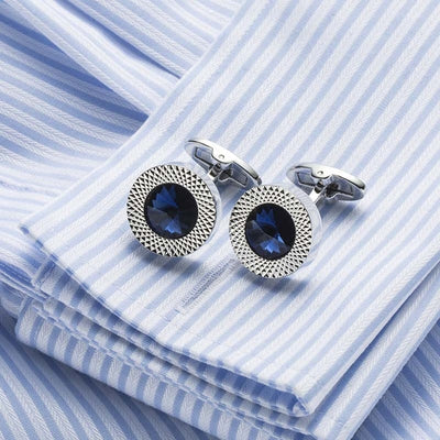 Blue Crystal Cone Cufflinks