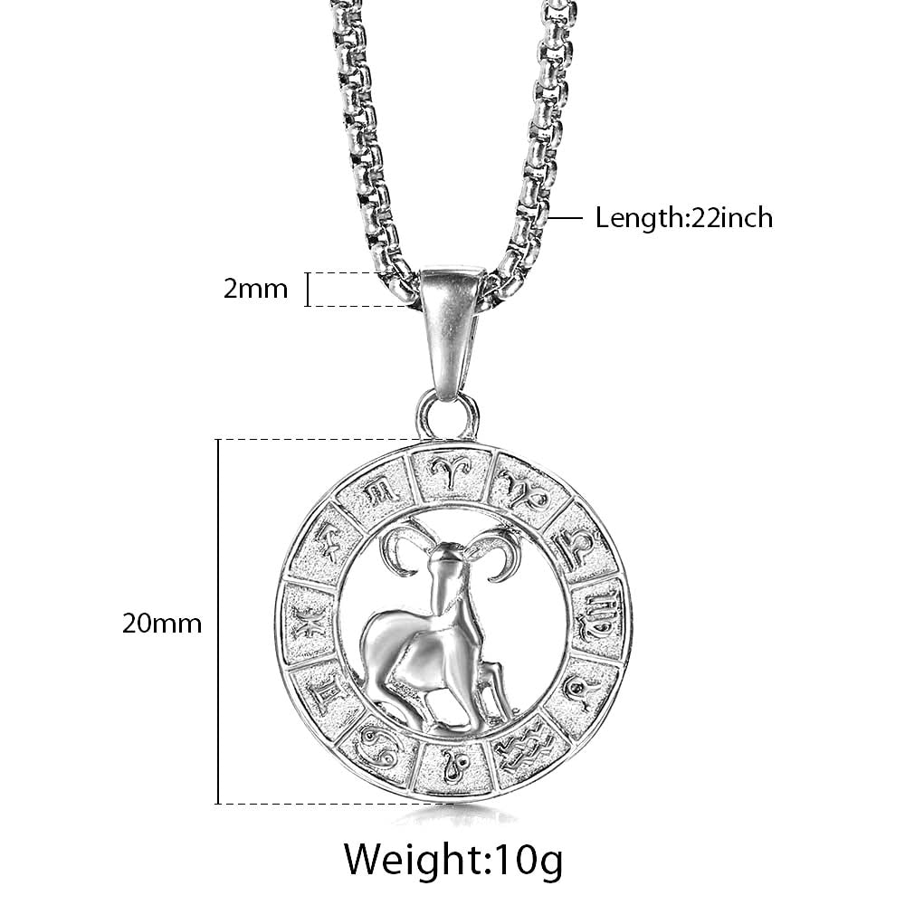 Zodiac Sign Pendant Necklace