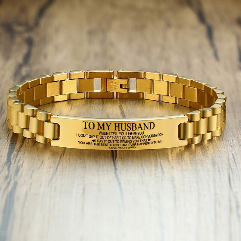 Personalized Stainless Steel Engraved Bracelet