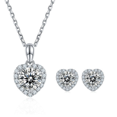Heart of the City Sterling Silver 18K White Gold Set