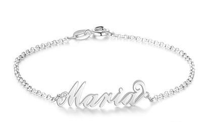 Sterling Silver Personalized Custom Name Bracelet