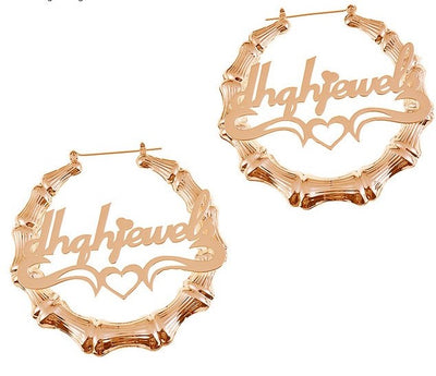 Bamboo Hoop Earrings