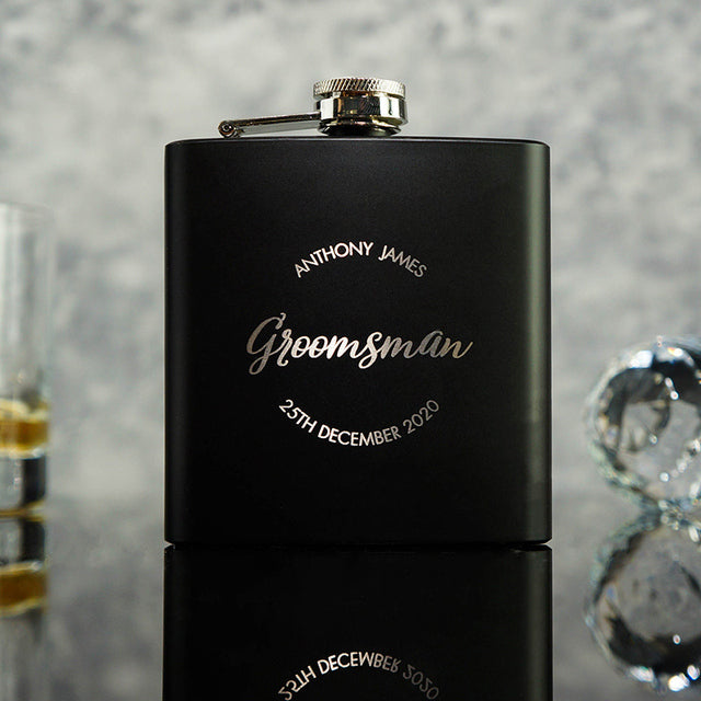 Personalized 6oz Pocket Portable Stainless Steel Hip Flask