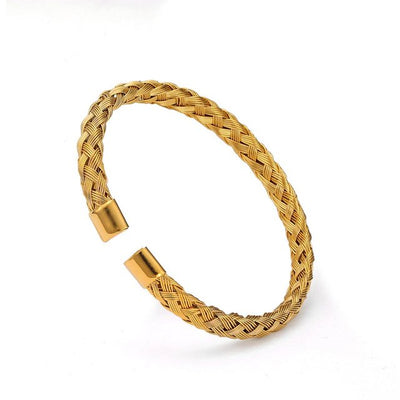 Luxury Braided Open Cuff Bangle